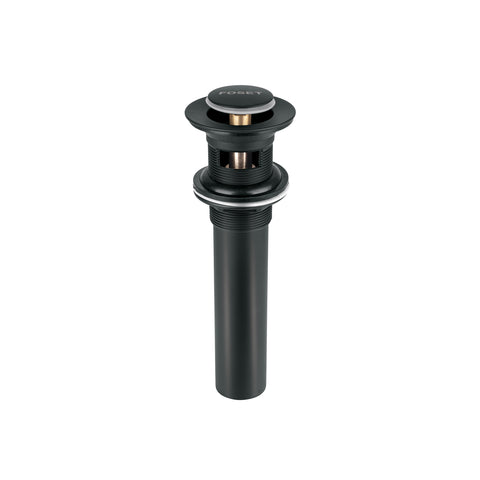 Contra p/lavabo, 1-1/4', con rebosadero, push, latón, negro | CE-206M | 47981