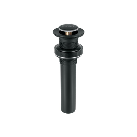Contra p/lavabo, 1-1/4', sin rebosadero, push, latón, negro | CE-206SM | 47982
