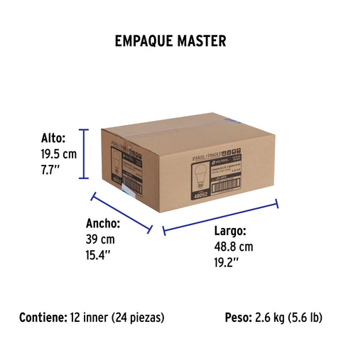 Lámpara LED tipo bulbo con 3 niveles de iluminación, blíster | LED-60FA | 48052
