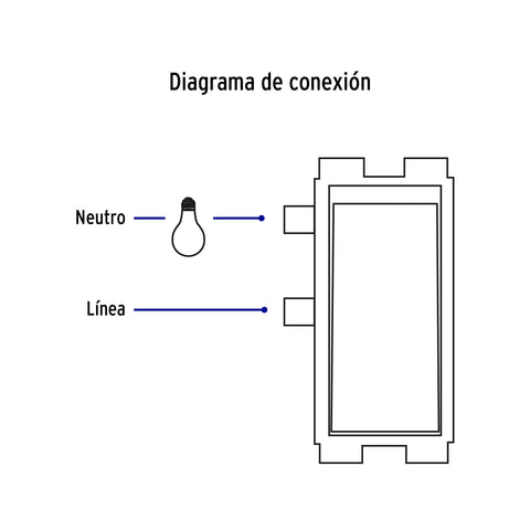Interruptor sencillo con luz piloto, línea Italiana, blanco | APSEP-IB | 48053