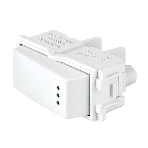 Interruptor de 3 vías con luz piloto, línea Italiana, blanco | APSEP-EIB | 48054