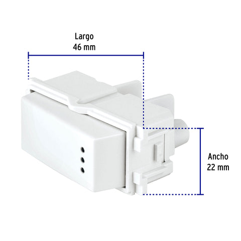 Interruptor de 3 vías con luz piloto, línea Italiana, blanco | APSEP-EIB | 48054