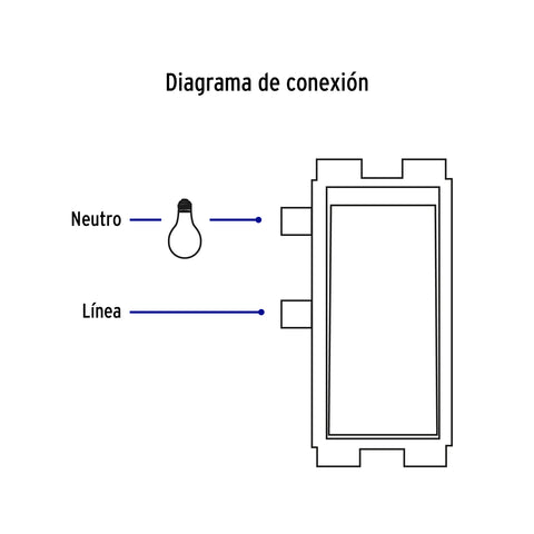 Interruptor sencillo con luz piloto, línea Italiana, marfil | APSEP-I | 48055
