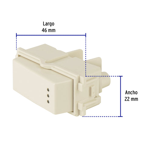 Interruptor sencillo con luz piloto, línea Italiana, marfil | APSEP-I | 48055