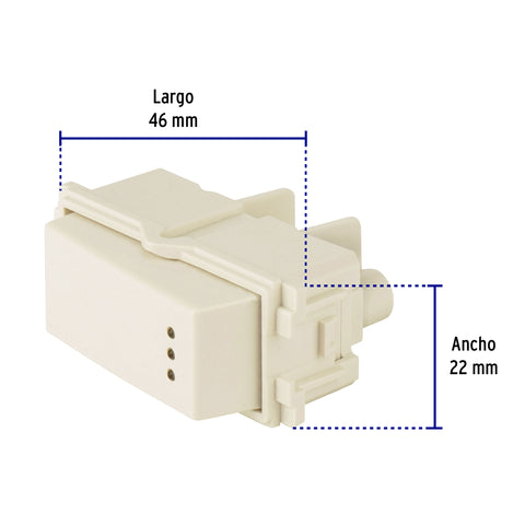 Interruptor de 3 vías con luz piloto, línea Italiana, marfil | APSEP-EI | 48056