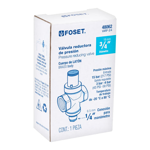 Válvula reductora de presión 3/4', FOSET | VARP-3/4 | 48062