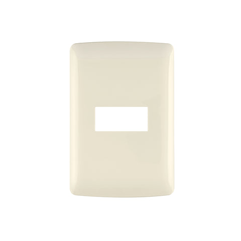 Placa 1 módulo de ABS, línea Italiana, color marfil, Volteck | PPSE-I | 48088