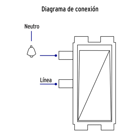 Interruptor para timbre, línea Italiana, color blanco | APTI-IB | 48139