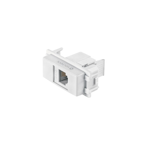 Toma de teléfono, línea Italiana, color blanco, Volteck | TE-IB | 48140