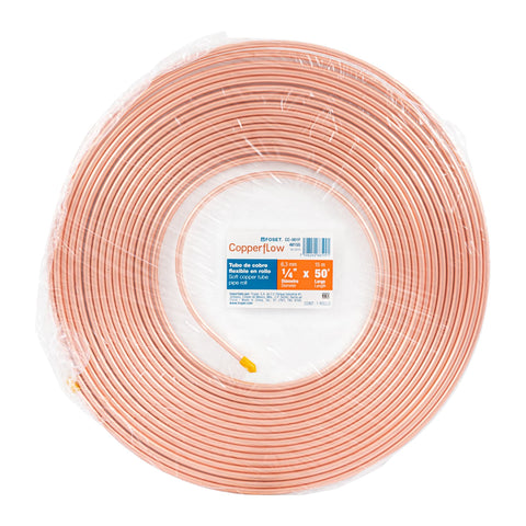 Tubo flexible de cobre 1/4', rollo de 15m, 1.7kg, FOSET | CC-001F | 48155