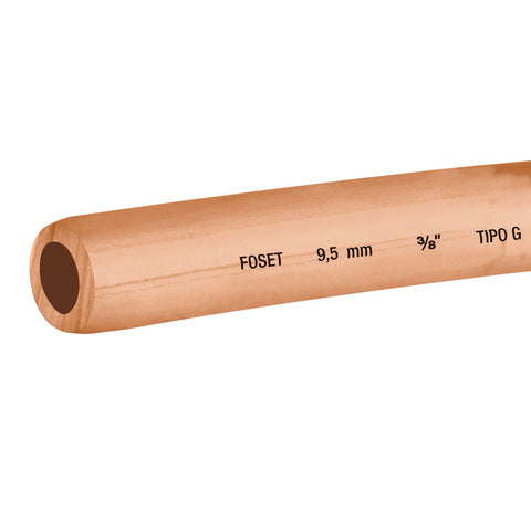 Tubo flexible de cobre 3/8', rollo de 15m, 2.6kg, FOSET | CC-003F | 48157
