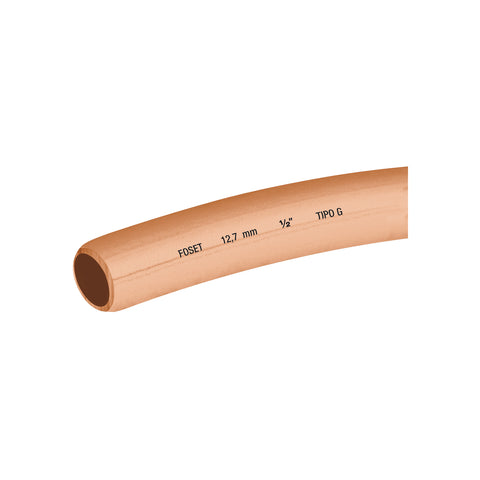Tubo flexible de cobre 1/2', rollo de 15m, 3.7kg, FOSET | CC-004F | 48158