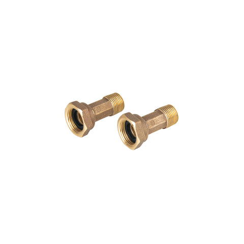 Juego de 2 niples para medidor de agua, 1/2 x 3/4', FOSET | NM-1/2 | 48159