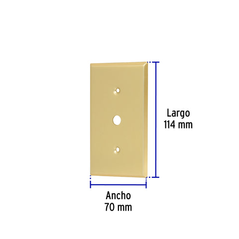 Placa para atenuador, de aluminio, línea Standard, Volteck | PADI-S | 48174