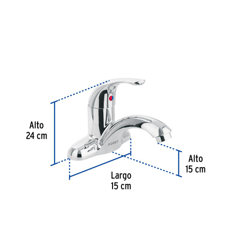 Monomando lavabo, ABS, nariz curva, BASIC | MP-419 | 48191