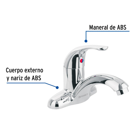 Monomando lavabo, ABS, nariz curva, BASIC | MP-419 | 48191