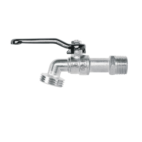 Llave de esfera de zinc 1/2', 110 g, s/adaptador, BASIC | LLE-110ZS | 48243