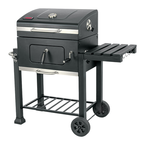 Asador de carbón de 24' con tapa, negro, FIERO | ASCA-24 | 48248