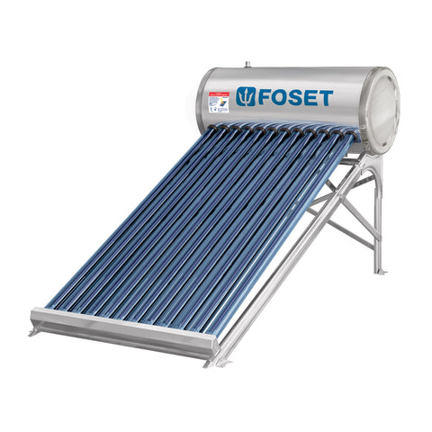 Calentador solar de agua, 12 tubos, 150L, 4 personas, FOSET | CALE-12S | 48287