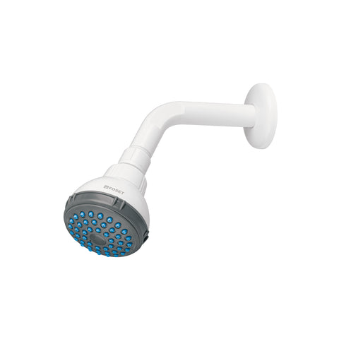 Regadera plástica redonda 2-1/2' gris-blanca, FOSET BASIC | R-516 | 48293
