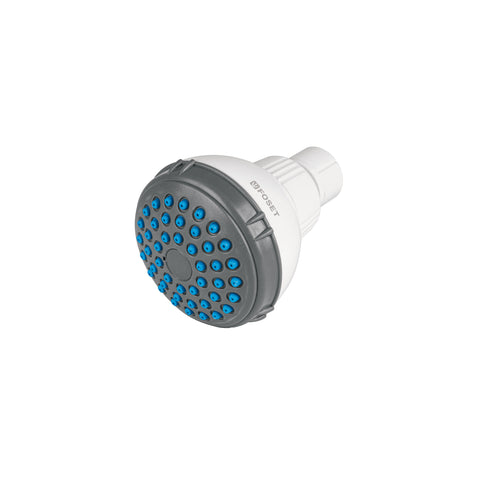 Regadera redonda de ABS 2-1/2' gris-blanca sin brazo, BASIC | R-516S | 48294
