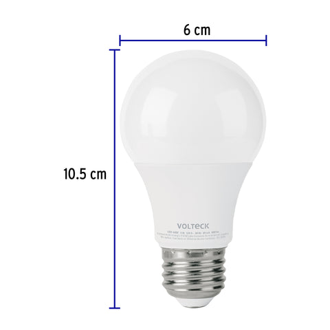 Lámpara de LED atenuable tipo bulbo 9 W luz de día, blíster | LED-60DF | 48297