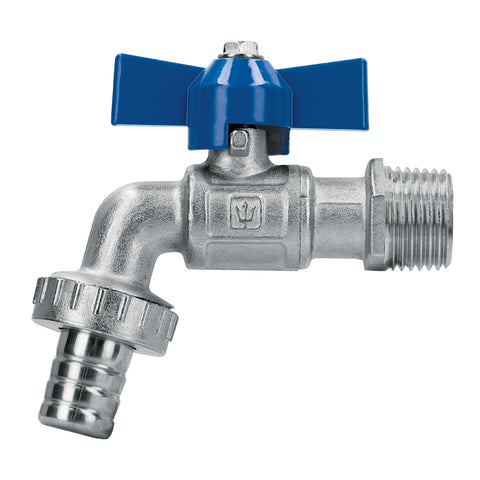 Llave de esfera c/maneral corto, latón, 130gr, 1/2', FOSET | LLE-130L | 48308