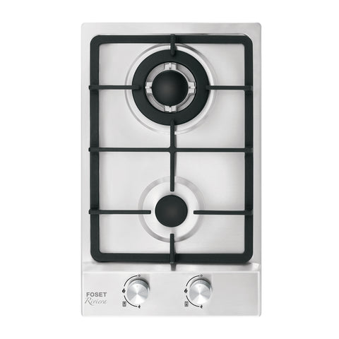 Parrilla gas empotrable 30cm, 2 quem, acero inox, RIVIERA | PAE-302GA | 48320