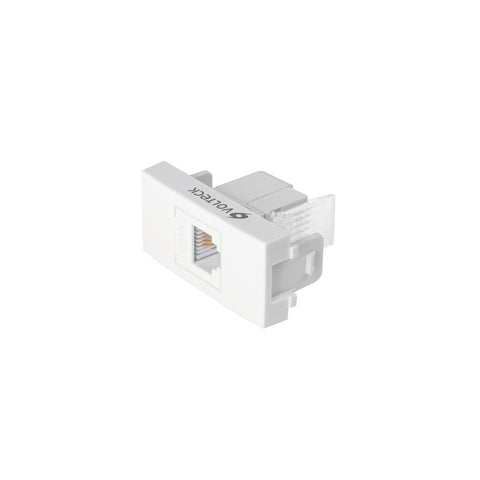 Toma de teléfono, línea Oslo, color blanco, Volteck | TE-OB | 48327