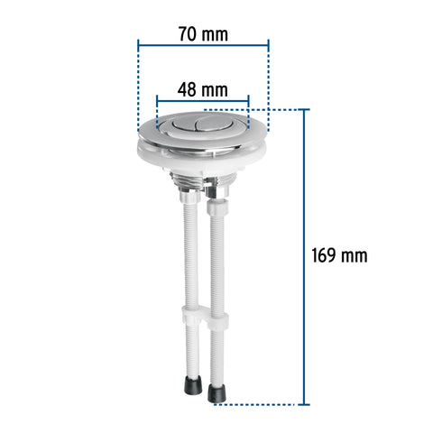 Botón superior universal p/válvula dual para WC, FOSET | PW-023 | 48358