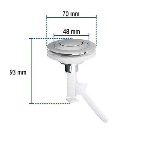 Botón superior universal p/válvula tradicional para WC,FOSET | PW-024 | 48359