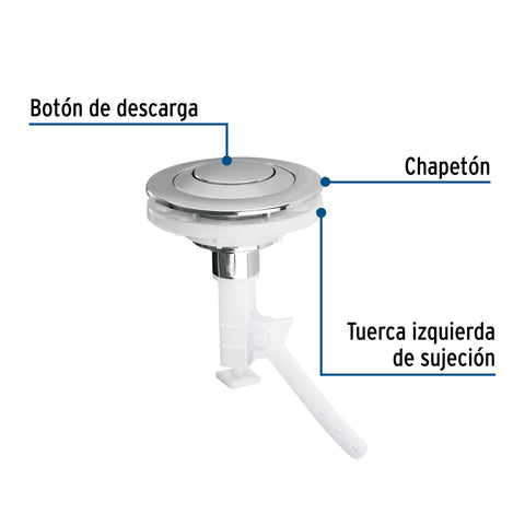Botón superior universal p/válvula tradicional para WC,FOSET | PW-024 | 48359
