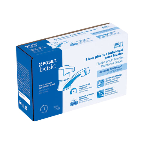 Llave individual lavabo, ABS, palanca, BASIC | MP-143 | 48381