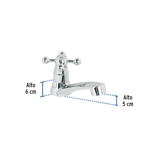 Llave individual lavabo, ABS, cruceta, BASIC | MP-144 | 48383