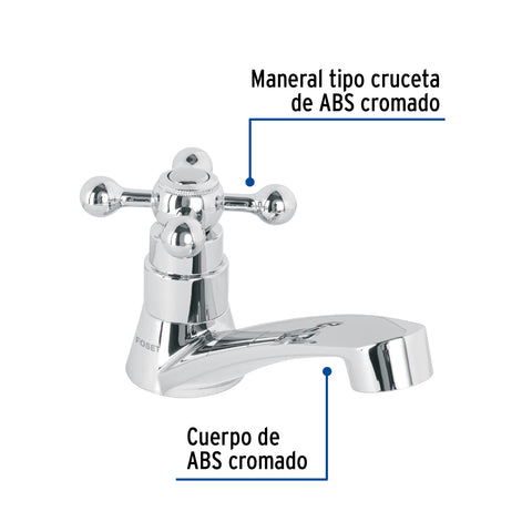 Llave individual lavabo, ABS, cruceta, BASIC | MP-144 | 48383