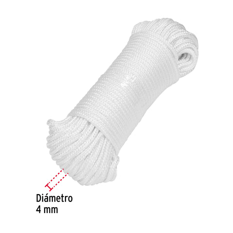 Piola de poliéster diamante de 4mmx30m blanca, madeja, FIERO | PIO-430P | 48395