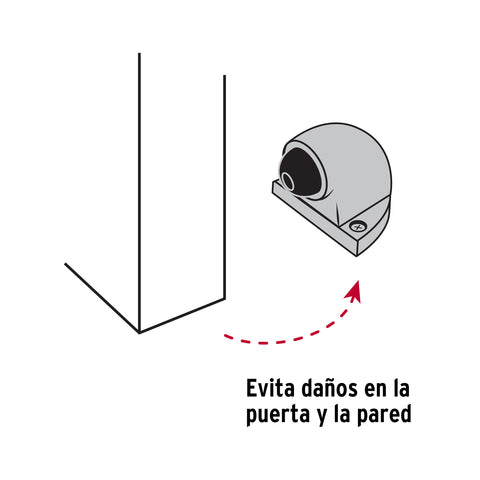 Tope tipo codo para puerta, acabado latón antiguo, HERMEX | TOCO-2 | 48399