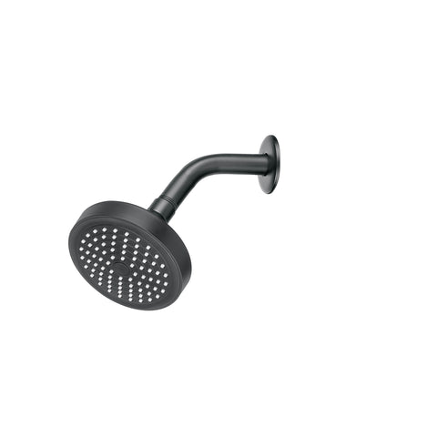 Regadera redonda 4-1/4' brazo y chapetón, negro, BASIC | R-402M | 48422