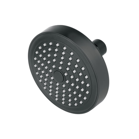Regadera redonda de ABS 4-1/4' sin brazo, negro, BASIC | R-402SM | 48423