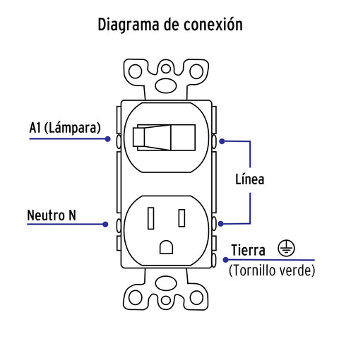 Placa armada interruptor y contacto, línea Standard, marfil | PA-COAP-S | 48489