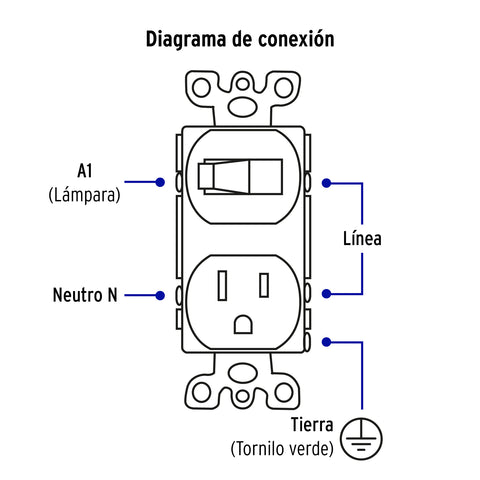 Placa armada interruptor y contacto, línea Standard,aluminio | PA-COAP-SA | 48495