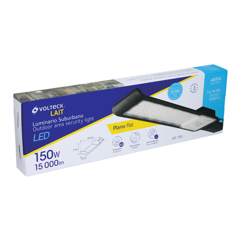 Luminario suburbano LED 150 W 6500 K, plano, VOLTECK | SUB-842L | 48514