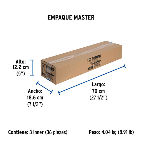 Manguera p/WC, aluminio, 1/2' x 7/8', 60 cm, BASIC | FWC-60P | 48544