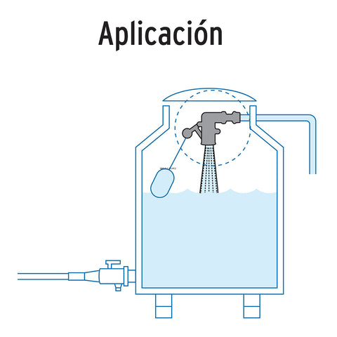 Válvula plástica de llenado para flotador, 3/4', FOSET | VAFLO-3/4P | 48545