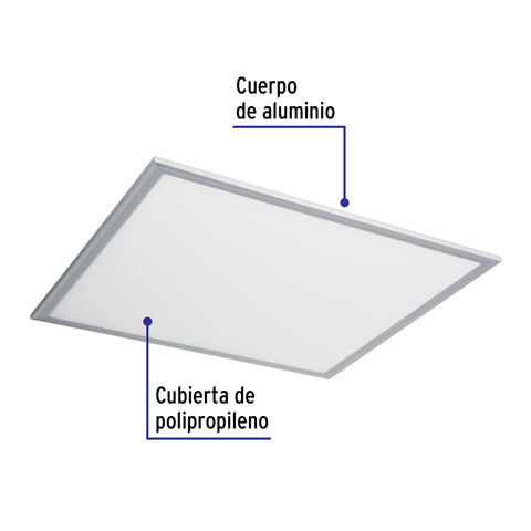 Panel delgado colgante de LED 45 W 60 x 60 cm luz de día | COL-400L | 48549