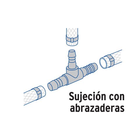 Tee inserción 1/2' de polipropileno, FOSET | CM-762 | 48569