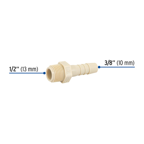 Adaptador inserción rosca exterior de 1/2' x 3/8', FOSET | CM-611 | 48573