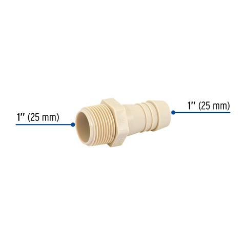 Adaptador inserción rosca exterior de 1'x 1', FOSET | CM-614 | 48576