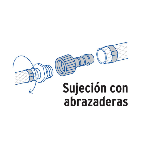 Adaptador hembra movible de polipropileno 3/4' x 3/8', FOSET | CM-630 | 48577
