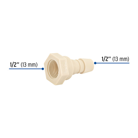 Adaptador inserción rosca interior de 1/2' x 1/2', FOSET | CM-601 | 48580